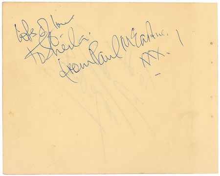 Lot #896 Beatles: Early set of Fab Four signatures with original drummer Pete Best - Image 2
