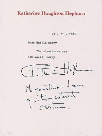 Lot #146 Katharine Hepburn - Image 1