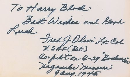 Lot #500 Bockscar: Fred Olivi Group Lot - Image 1