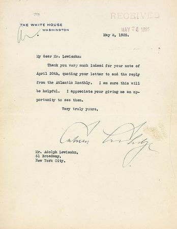 Lot #57 Presidents: Harding, Taft, and Coolidge: Excellent collection of letters from a crucial time in American international relations - Image 5