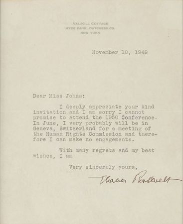 Lot #74 Eleanor Roosevelt - Image 1