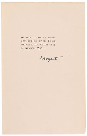 Lot #757 William Butler Yeats Book - Image 1