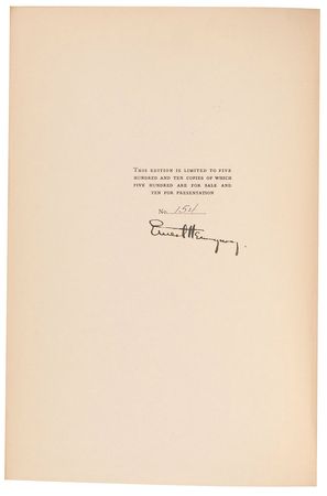 Lot #681 Ernest Hemingway: Limited edition of his iconic war novel A Farewell to Arms - Image 1
