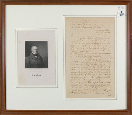 Lot #13 John Quincy Adams: Eyeing a potential