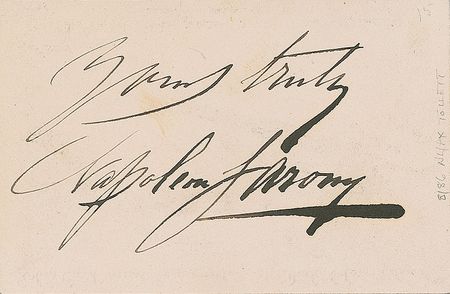 Lot #826 Napoleon Sarony Signature - Image 1
