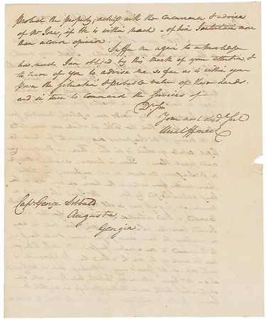 Lot #517 Uriah Forrest Handwritten Letter Signed - Image 2