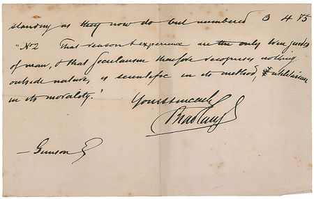 Lot #340 Charles Bradlaugh Handwritten Letter Signed - Image 2