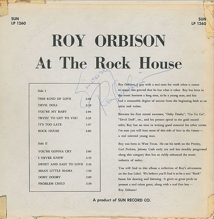 Lot #1118 Roy Orbison Album - Image 1