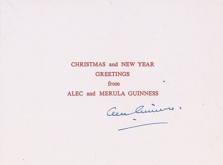 Lot #1307 Alec Guinness Christmas Card - Image 1