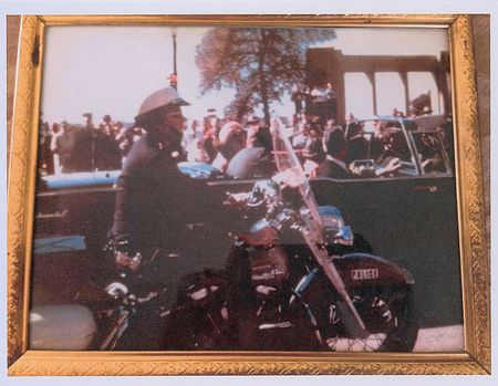 Lot #111 John F. Kennedy: Motorcade: Officer James M. Chaney?s Dallas Police helmet, worn as he rode beside Kennedy?s car on November 22, 1963 - Image 2