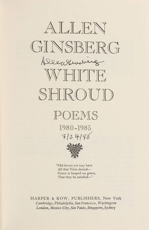 Lot #788 Allen Ginsberg Book - Image 1