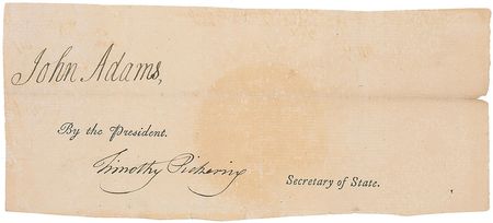 Lot #7 John Adams: Beautiful presidential
