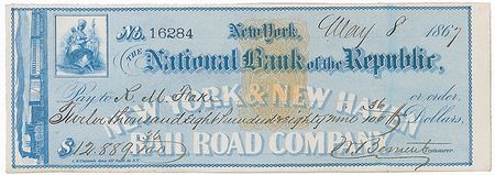 Lot #453 Cornelius Vanderbilt II Check - Image 1
