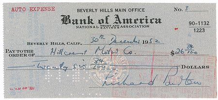 Lot #1265 Richard Burton Check - Image 1