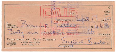 Lot #1265 Richard Burton Check - Image 2