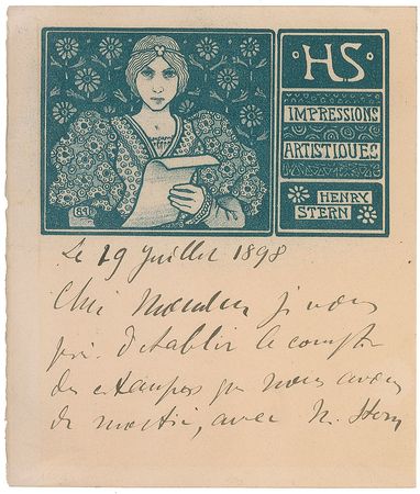 Lot #742 Henri de Toulouse-Lautrec: Beautifully illustrated letter from the celebrated bohemian artist regarding his favorite Monmartre printer - Image 1