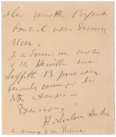 Lot #742 Henri de Toulouse-Lautrec: Beautifully illustrated letter from the celebrated bohemian artist regarding his favorite Monmartre printer - Image 2