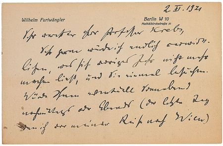 Lot #865 Wilhelm Furtwangler - Image 1