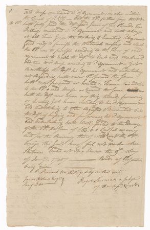 Lot #222 Declaration of Independence: Roger Sherman Signed Document - Image 2