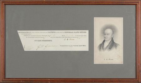 Lot #14 John Quincy Adams Signed Document