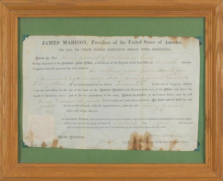Lot #9 James Madison Signed Document - Image 3