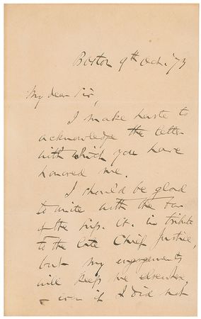 Lot #318 Charles Sumner - Image 1