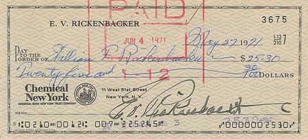 Lot #537 Eddie Rickenbacker and Pappy Boyington - Image 1