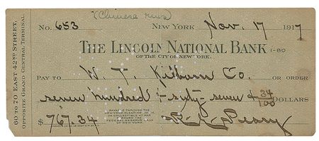 Lot #426 Robert E. Peary and Richard E. Byrd Checks - Image 1