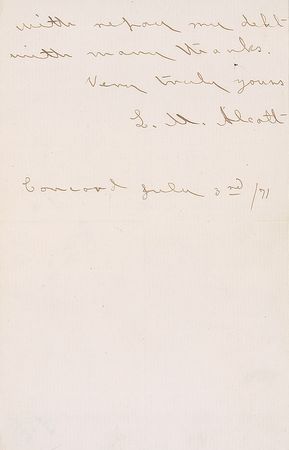 Lot #655 Louisa May Alcott: Following the success of Little Men, Alcott repays her publisher with her newfound “pot of gold” - Image 2