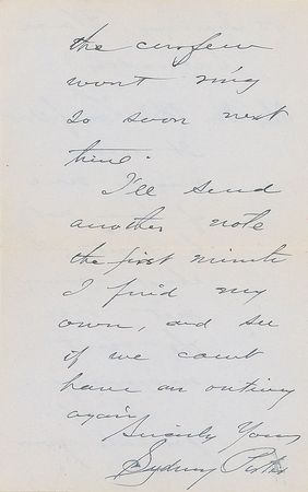 Lot #684 O. Henry: O. Henry tries to arrange another date with Longfellow’s niece, hoping that “the curfew won’t ring so soon next time” - Image 2