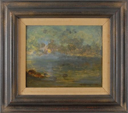 Lot #659 Gutzon Borglum: Original oil painting from the Rushmore creator - Image 1