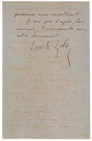 Lot #758 Emile Zola: Recommending the Parisian painter - Image 2