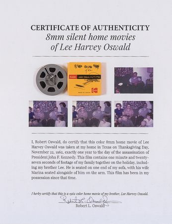 Lot #176 Kennedy Assassination: Lee Harvey Oswald: Original color home movies of Lee, Marina, and their extended family celebrating Thanksgiving on November 22, 1962 - Image 7