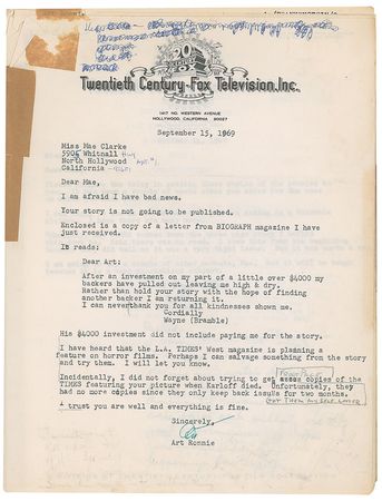 Lot #407 Frankenstein: Mae Clarke - Image 1