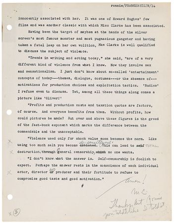 Lot #407 Frankenstein: Mae Clarke - Image 3