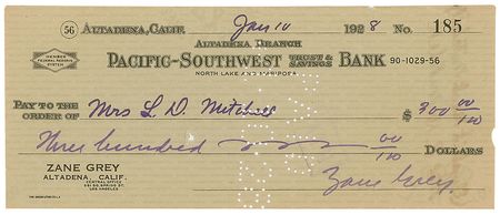 Lot #1551 Zane Grey Check - Image 1