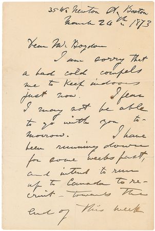 Lot #170 Alexander Graham Bell: Bell heads to Canada to recuperate before his final years of work towards the telephone - Image 1