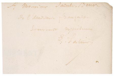 Lot #288 Louis Pasteur: Pasteur presents a volume on the studies of wine to a member of the prestigious Academie Francais - Image 1