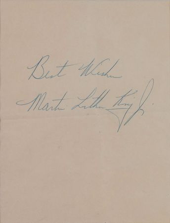 Lot #254 Martin Luther King, Jr: Crisp signature from the year of his ?I Have a Dream? speech - Image 2