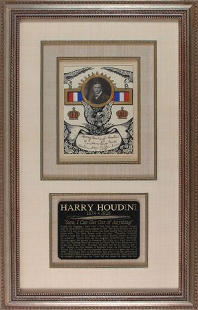 Lot #1042 Harry Houdini: Unique and ornate “Handcuff Houdini” signature “nineteen days before Xmas 1910” - Image 1