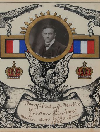 Lot #1042 Harry Houdini: Unique and ornate “Handcuff Houdini” signature “nineteen days before Xmas 1910” - Image 2