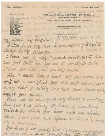 Lot #181 George Washington Carver: ?A man brought his little afflicted boy down from Washington D. C. last week and new ones are coming all the time? - Image 1