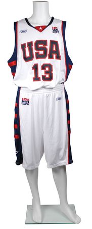 Lot #1363 Tim Duncan: Duncan’s full Team USA uniform used for the 2004 Olympics - Image 1