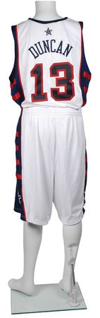 Lot #1363 Tim Duncan: Duncan’s full Team USA uniform used for the 2004 Olympics - Image 2
