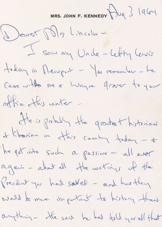 Lot #121 Jacqueline Kennedy: 