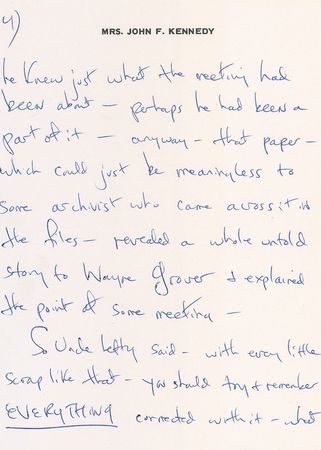 Lot #121 Jacqueline Kennedy: 
