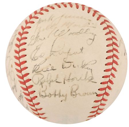 Lot #1327 NY Yankees: 1950 Baseball - Image 5