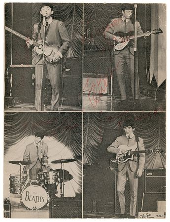 Lot #1060 Beatles: John Lennon: Lennon photo acquired backstage by a star-struck teen?s teacher - Image 1