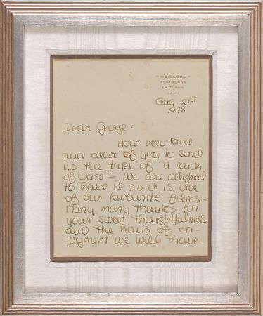 Lot #1046 Grace Kelly: Monaco’s princess presents a heartfelt gift from home to songwriter George Barrie - Image 1