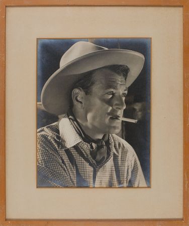 Lot #1011 Gary Cooper: Oversized western portrait from The Lady and the Cowboy - Image 2